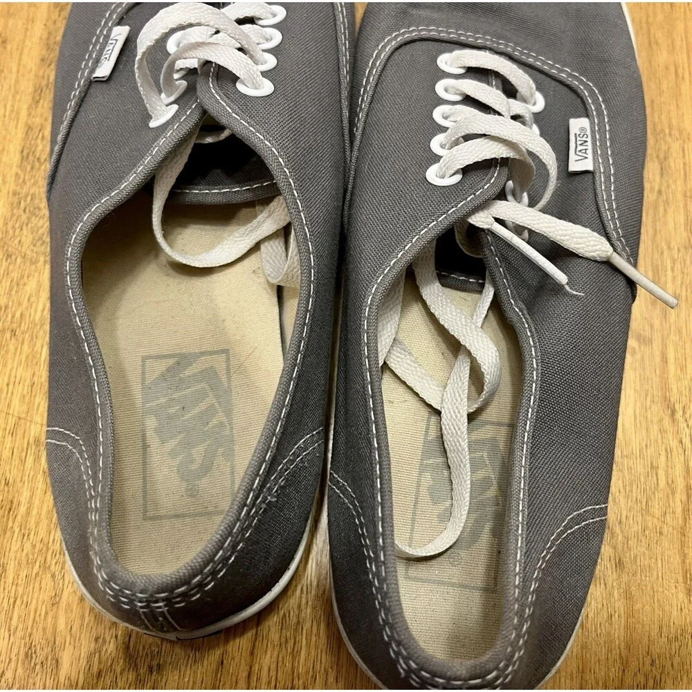 Vans grey low tops Mens 8 womens 9.5